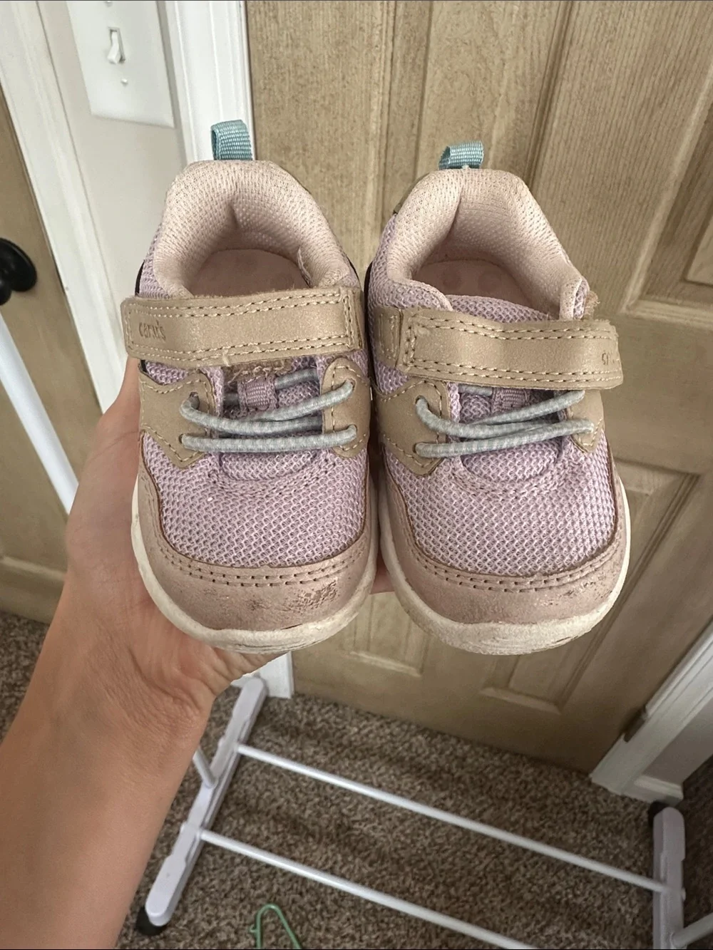 Carter's Lilac and Olive Toddler Sneakers